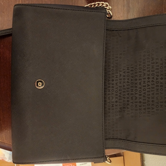 Kate Spade Black Evening Bag w/ chain crossbody option - Picture 7 of 10